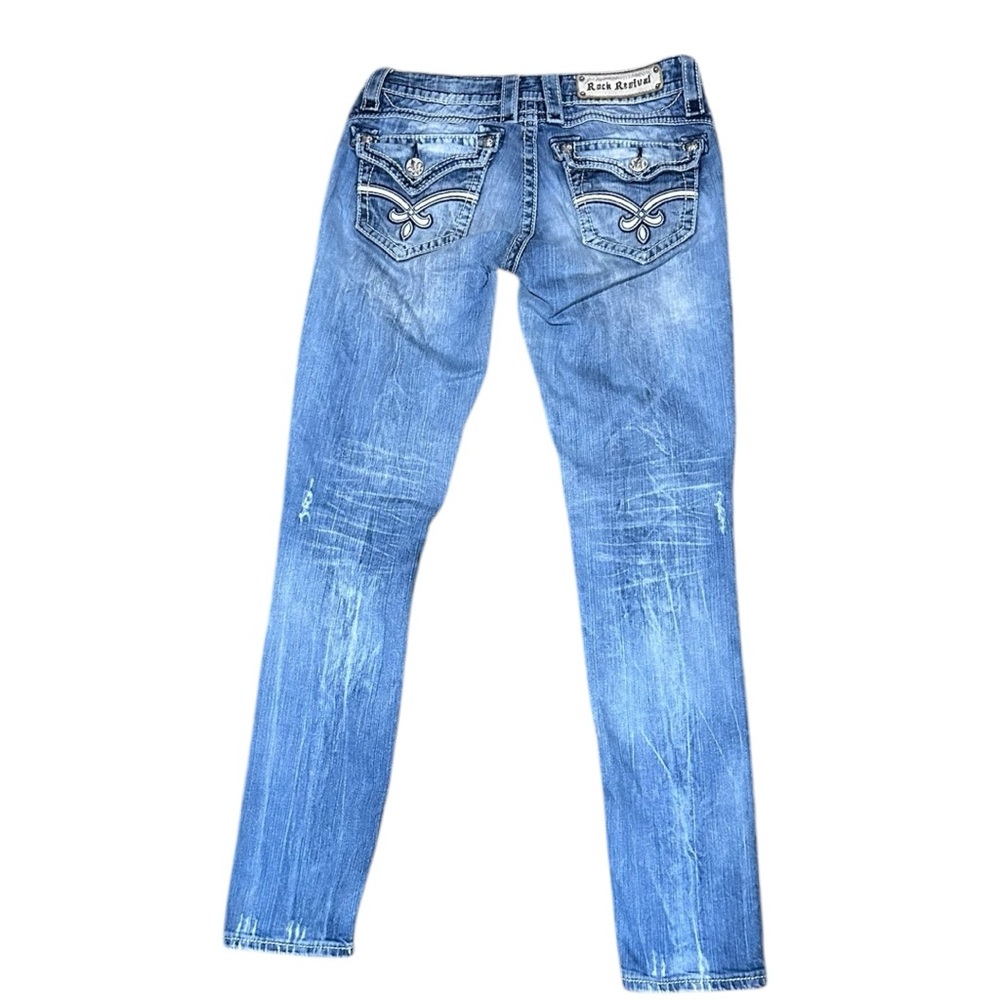 Rock Revival Jasmine Skinny Denim Blue Jeans Size 27